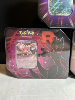 Pokemon TCG Destined Rivals Team Rocket Tin LOT (3) Complete Art Set New Sealed - Image 2