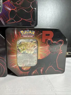 Pokemon TCG Destined Rivals Team Rocket Tin LOT (3) Complete Art Set New Sealed - Image 4