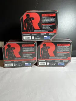 Pokemon TCG Destined Rivals Team Rocket Tin LOT (3) Complete Art Set New Sealed - Image 5