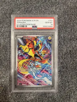 Zeraora 151/142 Illustration Rare IR PSA 10 2024 Pokemon Stellar Crown - Image 1