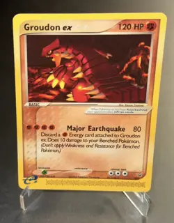 Pokemon Groudon ex E-Series Black Star Promo #002 Nintendo Power Magazine LP - Image 1
