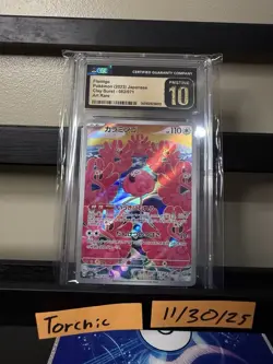 Flamigo Pokemon (2023) Japanese Clay Burst - 082/071 Art Rare CGC Pristine 10 - Image 1