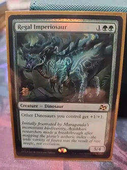 MTG Foil Prerelease Regal Imperiosaur Aetherdrift Rare Card - Image 1