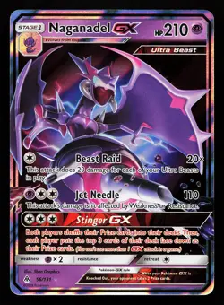 Naganadel GX 56/131 Ultra Rare Forbidden Light Pokemon Card - Image 1