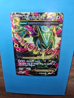 Mega Rayquaza EX Full Art Ultra Rare Card Roaring Skies 105/108 LP Condition - Image 3