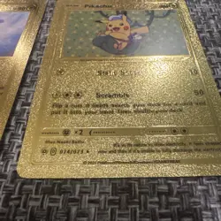 Secret rare set - Pikachu Gold Foil Pokemon Card Set of 3 (PSA 10 estimate) - Image 3