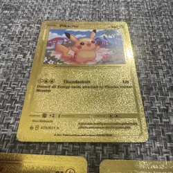 Secret rare set - Pikachu Gold Foil Pokemon Card Set of 3 (PSA 10 estimate) - Image 4