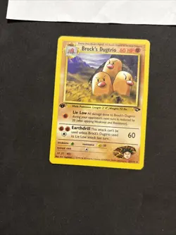 Pokemon Card Brock’s Dugtrio 22/132 1STGym Challenge-Eng-No Holo-Exc! - Image 3