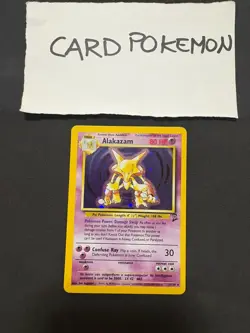 Pokemon Card Alakazam 1/130 -set base 2-eng-holo-Nm/Mint! - Image 1