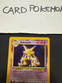 Pokemon Card Alakazam 1/130 -set base 2-eng-holo-Nm/Mint! - Image 2