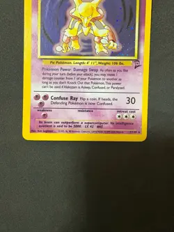 Pokemon Card Alakazam 1/130 -set base 2-eng-holo-Nm/Mint! - Image 3
