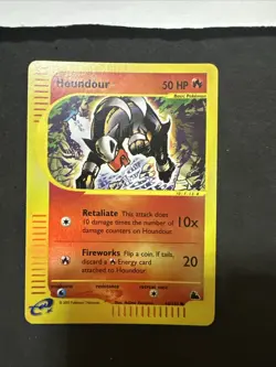 Pokemon Card HOUNDOUR REVERSE 66/144 ENG SKYRIDGE CARTA POKEMON - Image 2