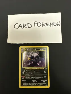 Pokemon Card Houndoom 4/75- Set Neo Discovery -Holo-Ita-Mint - Swirl - Image 1