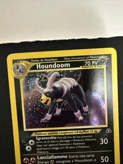 Pokemon Card Houndoom 4/75- Set Neo Discovery -Holo-Ita-Mint - Swirl - Image 3