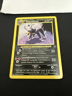 Pokemon Card Houndoom 4/75- Set Neo Discovery -Holo-Ita-Mint - Swirl - Image 4
