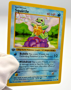 Pokemon Cards - 1st Edition Shadowless Squirtle 63/102 - Base Set - Image 3