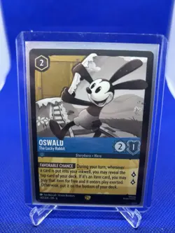 Oswald - The Lucky Rabbit 142/204 Azurite Sea Regular Disney Lorcana Card NM - Image 1