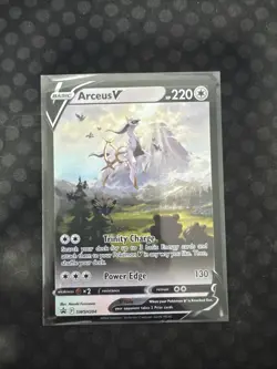 Pokemon TCG Arceus v SWSH Black Star Promo Holo Card SWSH204 Near Mint - Image 1