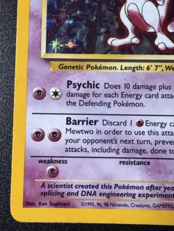 Mewtwo 10/102 Base Set Pokemon Card Holo Foil Rare HP - Image 5