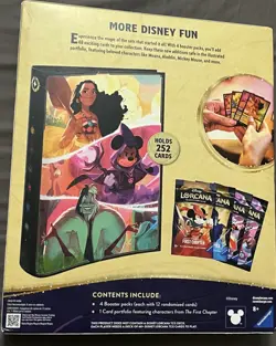 TCG Disney Lorcana Portfolio Bundle [4 Booster Packs & 1 Card Portfolio] - Image 2