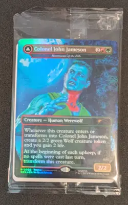 Magic The Gathering Colonel John Jameson Man-Wolf Promo Exclusive Foil Card MTG - Image 1