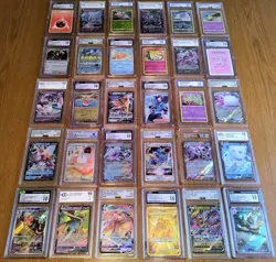 ✨HUGE Lot of 30 GEM MINT 10 Graded Pokemon Cards CGC AGS BCCG CCG TAG CC&G Etc✨ - Image 1