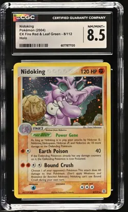 CGC 8.5 Nidoking 2004 EX Fire Red & Leaf Green 8/112 Holo Pokemon Card - Image 1