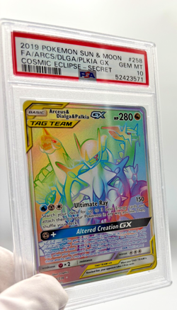 Pokemon Cards - PSA 10 Arceus & Dialga & Palkia GX 258/236 - Cosmic Eclipse - Image 3