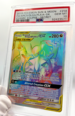 Pokemon Cards - PSA 10 Arceus & Dialga & Palkia GX 258/236 - Cosmic Eclipse - Image 5