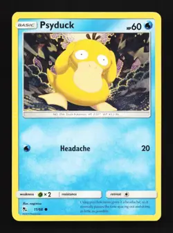 Psyduck 11/68 LP Hidden Fates English Pokemon Card TCG - Image 1