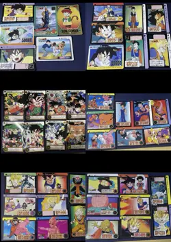 Lot of Dragon Ball Z Vintage Cards Amada PP Card Holo Prism Goku - Image 1