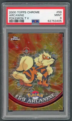 Pokemon Cards - PSA 9 Arcanine 59 - Topps Chrome TV - MINT - PSA9 - Image 1