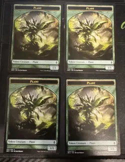 Plant 010 token X4 Battle for Zendikar Magic the Gathering mtg - Image 1