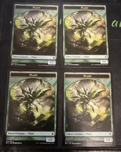 Plant 010 token X4 Battle for Zendikar Magic the Gathering mtg - Image 1
