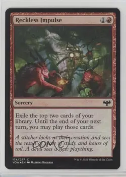 Reckless Impulse Foil Magic: Innistrad: Crimson Vow VOW #174 - Image 1