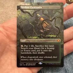 Verdant Catacombs 0113 ~ **Borderless** Mythic NM MTG Tarkir Dragonstorm - Image 1