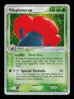 Pokemon Card Vileplume ex 100/101 Hidden Legends Holo Foil Rare EX 2004 - Image 1