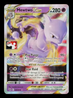 Pokemon Card Mewtwo VSTAR 031/078 Prize Pack Promo Stamp GO PGO Holo NM 2022 - Image 1