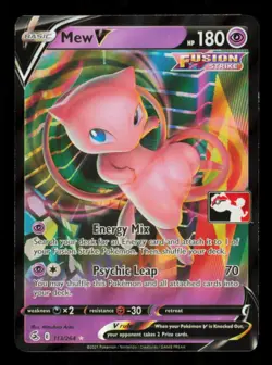 Pokemon Card Mew V 113/264 Prize Pack Promo Series 1 One Fusion Strike NM 2021 - Image 1