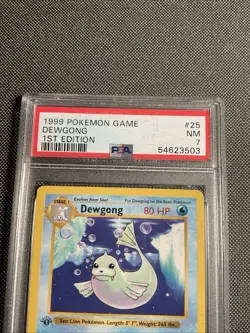 1999 Pokemon Game Dewgong #25 Shadowless 1st. Edition PSA 7 - Image 2