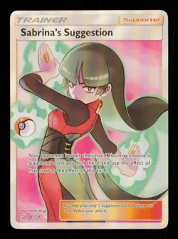 Pokemon Card Sabrina's Suggestion 181/181 Full Art Trainer Team Up FA LP 2019 - Image 1