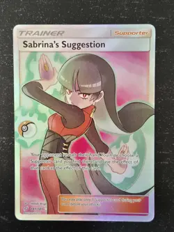 Pokemon Card Sabrina's Suggestion 181/181 Full Art Trainer Team Up FA LP 2019 - Image 3