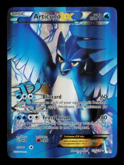 Pokemon Card Articuno EX 132/135 Plasma Storm Full Art Holo Black White LP 2012 - Image 1