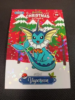 Pokemon 2024 Peru DKV Collectoons Christmas Set #95 Vaporeon Holo US Seller - Image 1