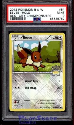 Pokemon Card PSA 9 Eevee City Championships 84/108 Promo Foil Holo 2012 - Image 1