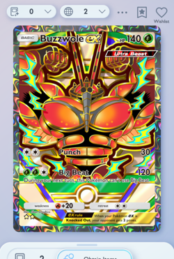Pokemon TCG POCKET - Buzzwole Full Art 2?, Deluxe ex, English - Image 1