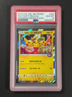 PSA 10 Tea Party Pikachu 325/SM-P PROMO Japanese Pokemon Card Kyoto GEM MINT - Image 1