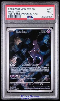 Pokemon Card PSA 9 Mewtwo SVP052 Black Star Promo 151 Alt Art UPC Holo 2023 - Image 1