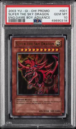 2003 YU-GI-OH! PROMO ENGLISH GAME BOY ADVANCE #001 SLIFER THE SKY DRAGON PSA 10 - Image 1