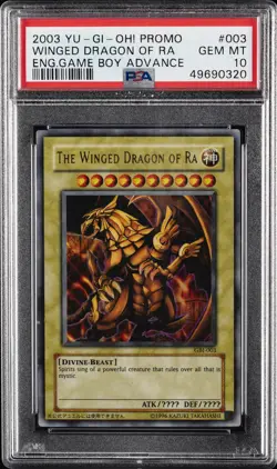 2003 YU-GI-OH! PROMO ENGLISH GAME BOY ADVANCE THE WINGED DRAGON OF RA PSA 10 - Image 1